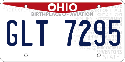 OH license plate GLT7295