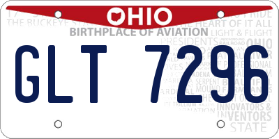 OH license plate GLT7296