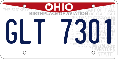 OH license plate GLT7301