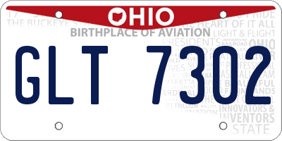 OH license plate GLT7302