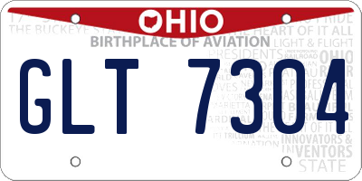 OH license plate GLT7304