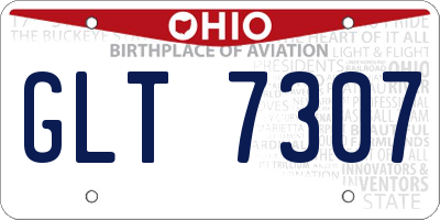 OH license plate GLT7307