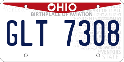 OH license plate GLT7308