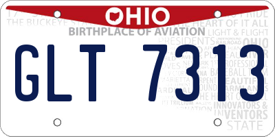 OH license plate GLT7313