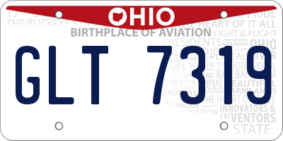OH license plate GLT7319