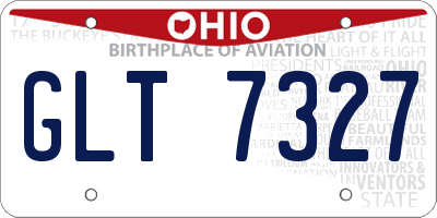 OH license plate GLT7327