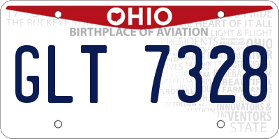 OH license plate GLT7328
