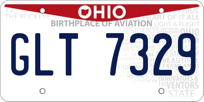 OH license plate GLT7329
