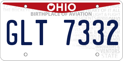 OH license plate GLT7332