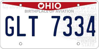 OH license plate GLT7334