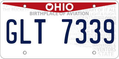 OH license plate GLT7339