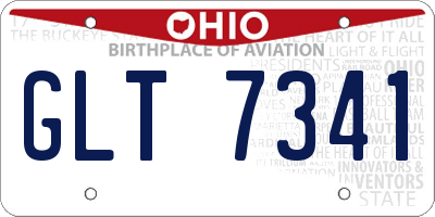 OH license plate GLT7341