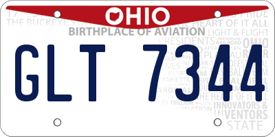 OH license plate GLT7344