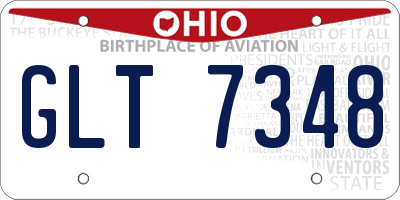 OH license plate GLT7348