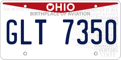 OH license plate GLT7350