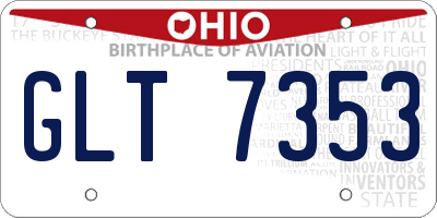 OH license plate GLT7353