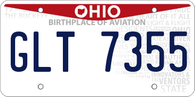 OH license plate GLT7355