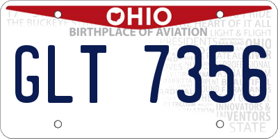 OH license plate GLT7356