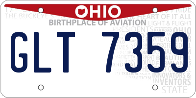 OH license plate GLT7359