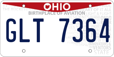 OH license plate GLT7364