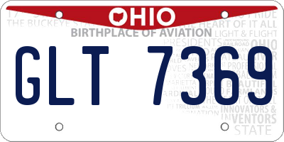 OH license plate GLT7369