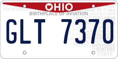 OH license plate GLT7370