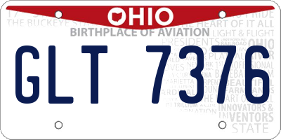 OH license plate GLT7376