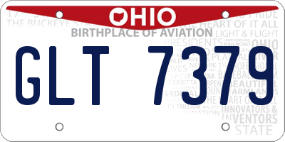OH license plate GLT7379