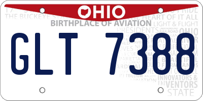 OH license plate GLT7388