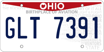 OH license plate GLT7391