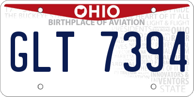 OH license plate GLT7394