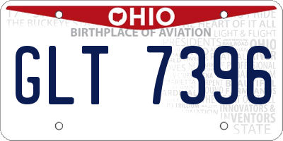 OH license plate GLT7396