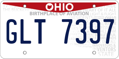 OH license plate GLT7397
