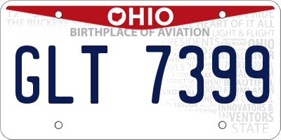 OH license plate GLT7399