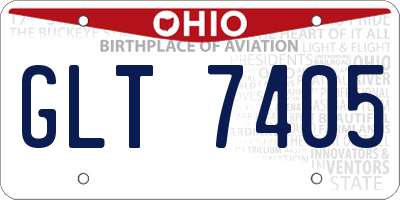 OH license plate GLT7405
