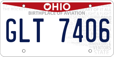 OH license plate GLT7406