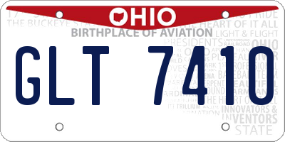 OH license plate GLT7410