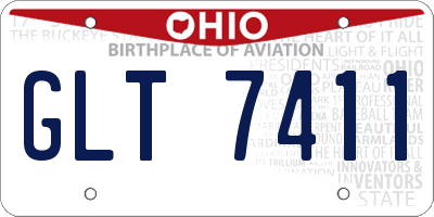OH license plate GLT7411