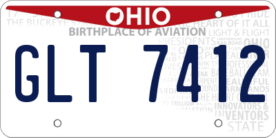 OH license plate GLT7412