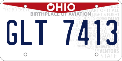 OH license plate GLT7413