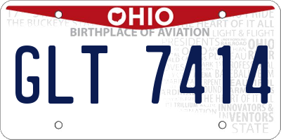 OH license plate GLT7414