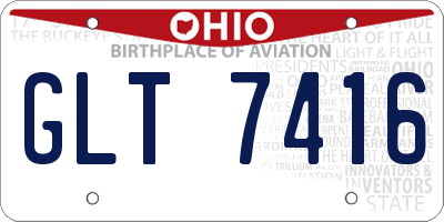 OH license plate GLT7416