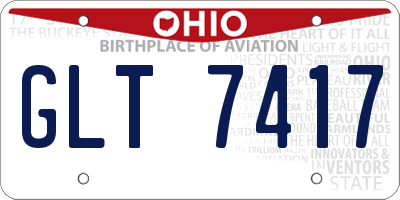 OH license plate GLT7417