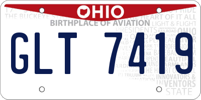 OH license plate GLT7419