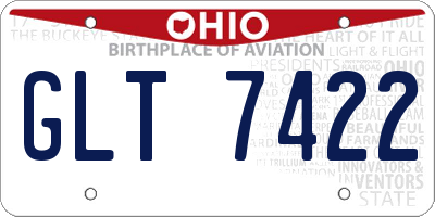 OH license plate GLT7422
