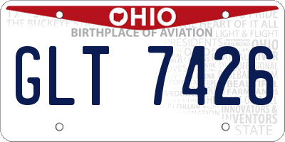 OH license plate GLT7426