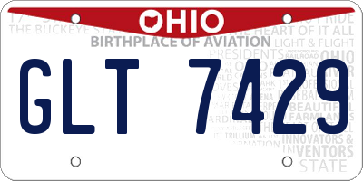 OH license plate GLT7429