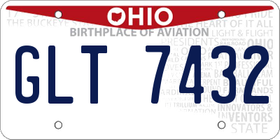 OH license plate GLT7432