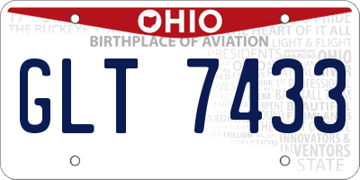 OH license plate GLT7433