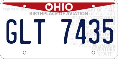 OH license plate GLT7435